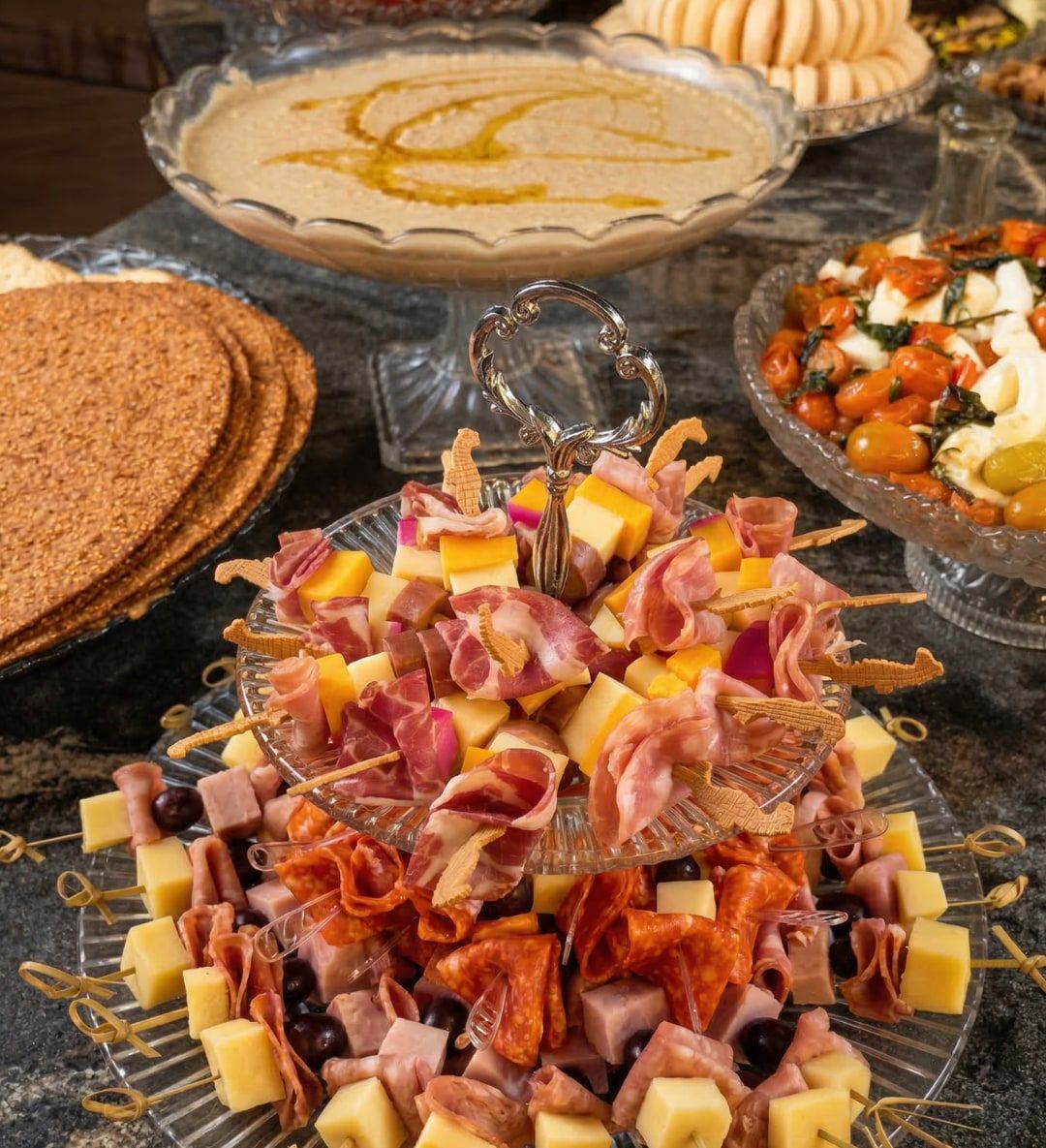 Espetinhos de frios com queijo e salame